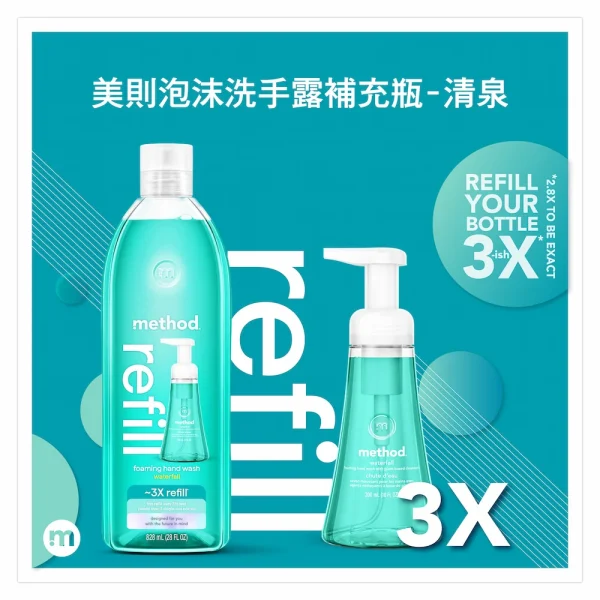 泡沫洗手露補充瓶 –  清泉 828ml：圖片 4