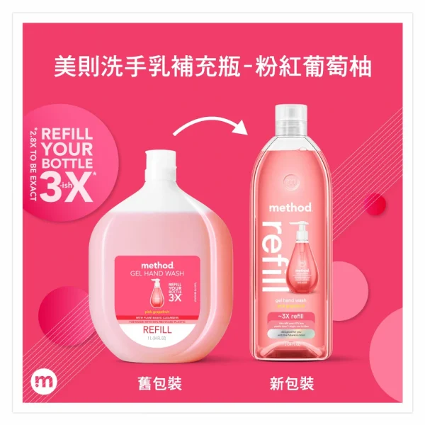 洗手乳補充瓶 – 粉紅葡萄柚 1L：圖片 4